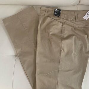 New York & Company Straight-Leg Pants in khaki color